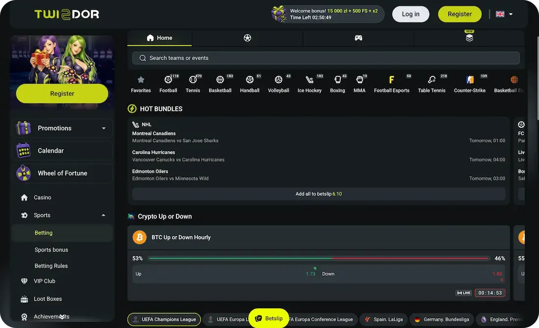 twindor casino sport