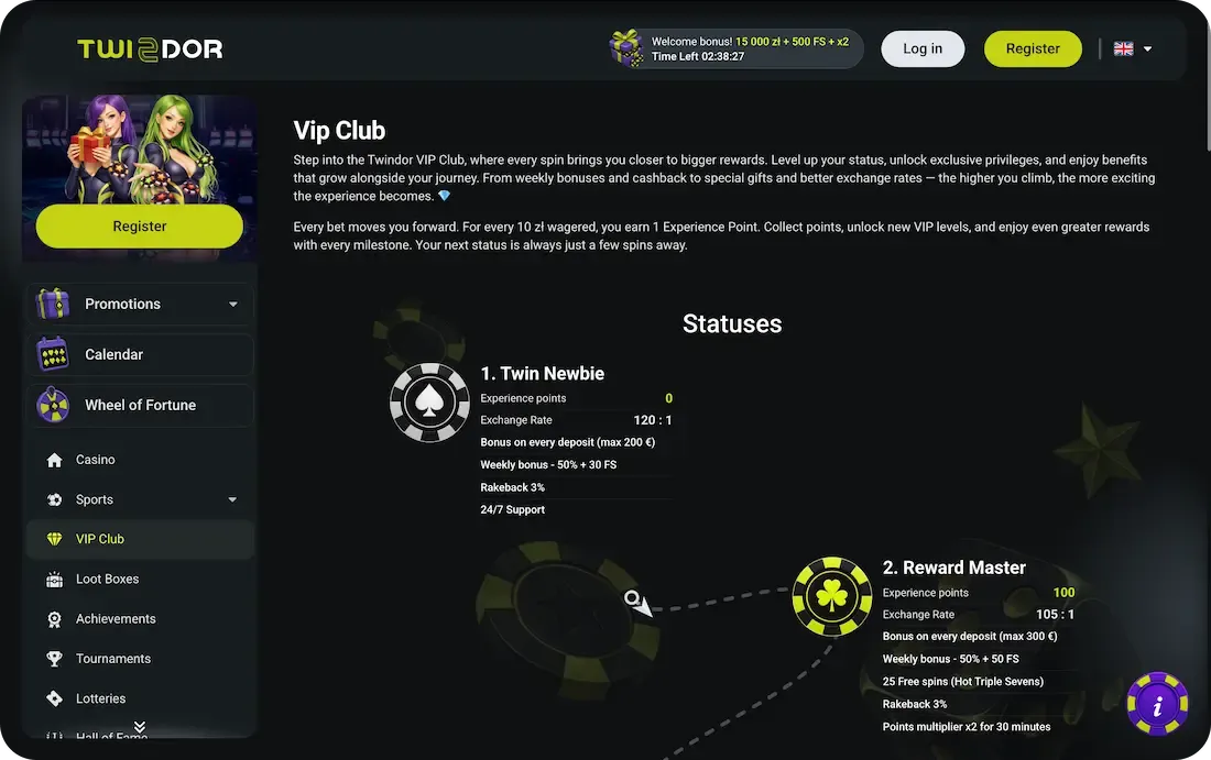 twindor casino vip